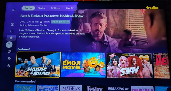 tubi app on android TV